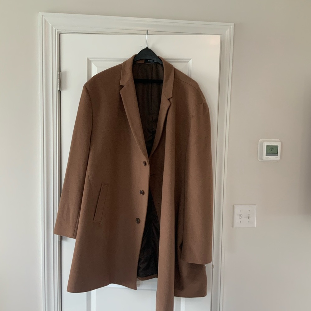 Brown camel hair overcoat